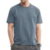 Mens verão algodão topo cor sólida camiseta o-pescoço roupas masculinas plus size m a 5xl 240307