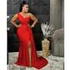 Casual Dresses IDress Sexy Women Evening Dress One Shoulder Robe Female Party Vestidos Elegant Ruched Sweep Chain Long Maxi Formal