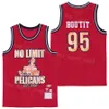 Moive Basketball OutKast X BR Remix #94 Dungeon Jersey Red Team Colore ricamato e cucito per gli appassionati di sport Pullover in puro cotone traspirante University HipHop