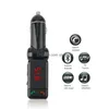 MP3/4 FMトランスミッターBC06 Bluetooth Car Kit Hands Transmitter Wireless Music Reciver LCD MP3プレーヤーデュアルUSB充電器プライベートラジオDHSQH