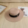 넓은 브림 모자 여성 밀짚 모자 숙녀 꿀벌 보우 보우 여름 외출 선 스크린 햇살 유럽과 미국 레트로 레저 해변 모자