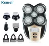 KEMEI KM 1000 4D мужской костюм для ухода за лицом 5 в 1, сменная портативная бритва, триммер для носа, машинка для стрижки волос, электрическая бритва1193355