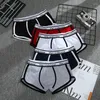 Onderbroek 4 stks/partij heren slipje man ondergoed brief gedrukt ademend fancy boxers shorts mode fitness sport boxer