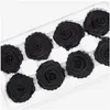 Couronnes de fleurs décoratives Ainyrose 4-5Cm 8pcs / boîte bricolage naturel préservé rose tête éternelle fleurs séchées mariage décor à la maison cadeau pour Dh9Ky