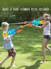 Jouets pistolet à eau Gatling pistolet d'amusement canon à haute pression grande capacité enfants jouets pour garçons piscine sur la plage natation sports été amusant 2400308