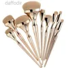 Makeup Brushes ICONIC LONDON HD 9pcs Makeup Brushes Set Gold Handle for Foundation Powder Make Up Brushes Pincel Maquiagem Beauty tools 240308