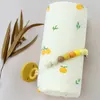 Blankets 120x120cm Baby Muslin Blanket Soft 2 Layers Gauze Infant Born Swaddle Wrap Sleepsack Stroller Cover Bedding