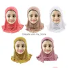 Accessori per capelli Ragazze estive Garza Foulard musulmano Traspirante Bambini Elastico Collo Fl Er Sciarpa Morbida Copricapo Caps Per I Regali per bambini Dh0Xo