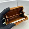 Äkta läderdesigner plånbok för kvinnor Mens lyxiga korta plånböcker med dragkedja slät läder korthållare liten handväska