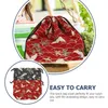 Dinnerware 2 Pcs Bento Bag Travel Tote Reusable Lunch Cool Cotton Wear-resist Drawstring Storage Kids