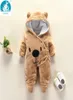 Orso orecchio con cappuccio neonato pagliaccetti per neonati ragazzi ragazze vestiti neonati marchi di abbigliamento tuta infantile costume bambino vestito 201865238