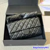 ポータブルヴィンテージデザイナーの女性ハンドロールバッグカルフスキンレザー25x15cmゴールドハードウェアキルティングダイヤモンド格子媒体容量豪華なトートクラッチバッグ財布3色