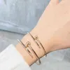 Złote bransoletka projektant paznokci Bangles dla kobiet i mężczyzn Kaga Classic Rose High Version One To Par Par Wzyskuj bezbarwnego popularnego stylu na Instagramie