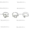 Anéis de promessa Luxurys Desingers Vintage Anéis Pequeno Design Ins Cold Wind Contratado Sênior French Fold Sense Pearl Ring Feminino Anel de dedo aberto Classe Anéis 02 687