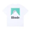 2024 stile di moda Rhude Designer Tide stampato t-shirt da uomo in cotone Tees ze Top t-shirt a maniche corte US Plus Size estate oversize top S-XL