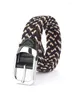 Ceintures 3,5 cm de large haute qualité hommes ceinture tissé tissu humide décontracté élastique jean zigzag aiguille boucle toile golf été 105 cm broche