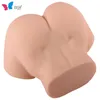 Demi-corps poupée de sexe Double trou personne réelle Yin fesses moule inversé solide grand mâle double masturbateur silicone avion tasse H4U6