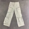 Pantolon gerçek resim çok cepli kargo pantolon kadın unisex moda joggers brawstring eşofman pantolonları 240308