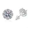 Geslaagd voor diamanttest Dames Oorbellen Sieraden Allergischvrij 925 Sterling Zilver 1CT Moissanite Studs Oorbellen Leuk cadeau voor meisjes Vrouwen