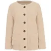 Женская куртка, модная одежда с длинными рукавами, флисовое шерстяное пальто с капюшоном, женские теплые свитера, женский зимний кардиган 240229