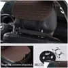 Seat Cushions New 2023 Flax Car Seat Er With Neck Pillow Backrest Pad 4Pcs/Set Protector Linen Front Mobile Cushion Accesorry Interior Dhqf7