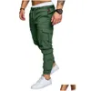 Männer Hosen Männer Harem Hose Lose Fit Hosen Baumwolle Elastische Taille Lange Jogger Jogginghose Skinny Bleistift Drop Lieferung Bekleidung Männer C Dha8W