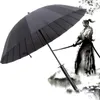 Parapluies Creative Japonais Samurai Parapluie Poignée Détachable Automatique Longue Noir Imperméable Ninja Sword Katana