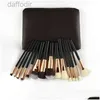 Makeup Brushes Makeup Brushes Brand Best Quality 15Pcs/Set Brush With Pu Bag Professional For Powder Foundation B Eyeshadow Eyeliner Blending Drop D Dhtsk 240308