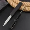 A2361 BM 14800 HK Coltello tattico AUTO D2 Stone Wash Blade CNC Maniglia in alluminio aeronautico Escursione di campeggio esterna Coltelli tascabili EDC con borsa in nylon