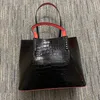 Mode Tas Cabata Designer Bakken Klinknagel Echt Lederen Handtas Composiet Handtassen Beroemde Portemonnee Boodschappentassen Zwart Wit Voor girl207U