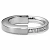 El nuevo anillo de bloqueo de plata de ley S925 de T-Family es pequeño y popular entre los anillos de bloqueo de estilo chapado en oro y diamantes en Tijia
