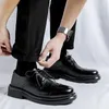 Casual Shoes Spring And Autumn Men's Leather Business British Style Pointed Toe Mens Hair Stylist Trend Flat