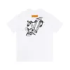 24SS Designer Brand Tees T Shirts Louies Vuttion Top Quality Pure Cotton Short Sleeve Shirt Simple Letter Printed Summer Casual Men Clothing Size S-XXL 409