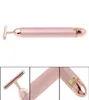 DHL 24K Beauty Bar Facelift Stick Jade Facial Massager Face Roller Vibration Tool Skin Care Massage Sticks Pink Color Air117396708