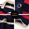 Summer Men Classic Striped Polo Mens Cotton Short-Sleeved Brodered Business Casual Polo Shirt Male Drop 240301