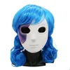 Masques de fête Jeu Sally Masque Bleu Perruque Sallyface Cosplay Halloween Cos Accessoires Livraison Directe Dhohi