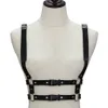 Riemen Handgemaakte Lederen Harnas Vrouwen Punk Goth Verstelbare Borst Lingerie Gothic Jarretellegordel Crop Top221J