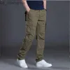 Men's Pants Designer Spring Cargo Pants Mens Baggy Regular Cotton Trousers Male Combat Tactical Pants Multi Pockets 240308