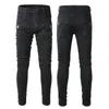 Jeans pour homme Designer Skinny Biker Noir Blanc Long Rip Hommes Moto Zip Hip Hop Détresse Cargo Denim Jeunesse Slim Fit Droit Trou En Détresse Cool Guy