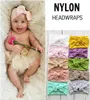 baby nylon bowknot headband Bohemia style hair band super soft elastic infant bow wide headwrap toddler girls hair accessory6572929