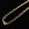 Men's 10K Solid Yellow Gold 2 5MM Flat Mariner Link Style Chain 16-24 Inches2872