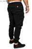 Herenbroeken Werkbroeken voor heren Comfort Katoen Zacht Tactisch Leger Cargo Combat Multi-Pocket Duty Fitness Bodybuilding-broek 240308