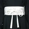 Bälten 2023 Broderi Bandage Vintage Chinese Style Hanfu Corset Women Fashion Black White Red Wide Belt för klänningar L240308