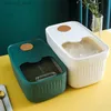 Frascos de alimentos Vasilhas de grande capacidade à prova de insetos Balde de arroz doméstico à prova de umidade Recipiente de armazenamento de alimentos selado para cozinha Tanque de armazenamento de grãos L240308