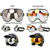 Retro Motorcycle Goggles Bubble Visor na zewnątrz Kolorowy rocznik Ochrony UV dla Halmetów na połowie twarzy 240229