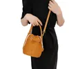 Avondtassen Dames Toplaag van pastaschors Trekkoord Emmertype Schoudertas Vrijetijdsauto Stiksels Crossbody voor dames