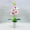 Dekorativa blommor jul falska phalaenopsis bonsai plast små växter dekor för vardagsrum bord sovrum kontor hylla bondgård