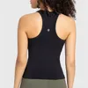 L-343 Gilet de yoga pour femmes, conception à dos croisé amincissant, haute élasticité, sensation nue, haut de sport sportif, débardeur de yoga pour femmes LU-MELUCK