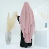 Этническая одежда Ид Рамадан Мусульманские женщины 2-слойный большой платок химар Головной платок Саудовский арабский головной убор Никаб Никаб Длинный хиджаб Абая