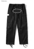 Pantalon homme pantalon Cargo Harajuku droit jambe large pantalon Streetwear Y2K pantalon rétro tendance salopette 240308